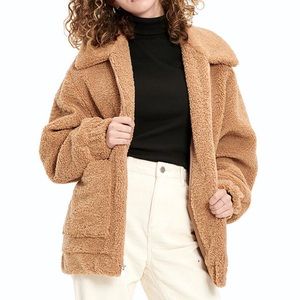 Authentic UGG Camel Kaley Oversize Teddy Jacket - Size M